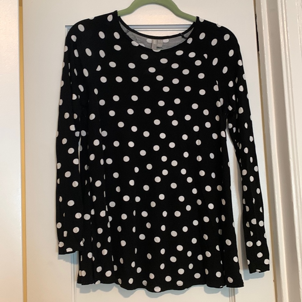 Cotton polka dot maternity top